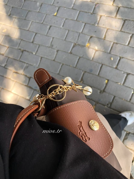 Mini Kahverengi Longchamp Çanta - 4