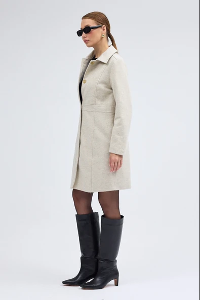 Dikiş Detaylı Tasarım Kaşe Kaban - 8