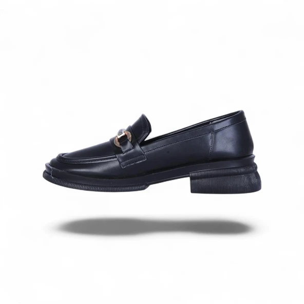 Ayakcenter Nhr2 Siyah Kadın Loafer Ayakkabı - Resim 3