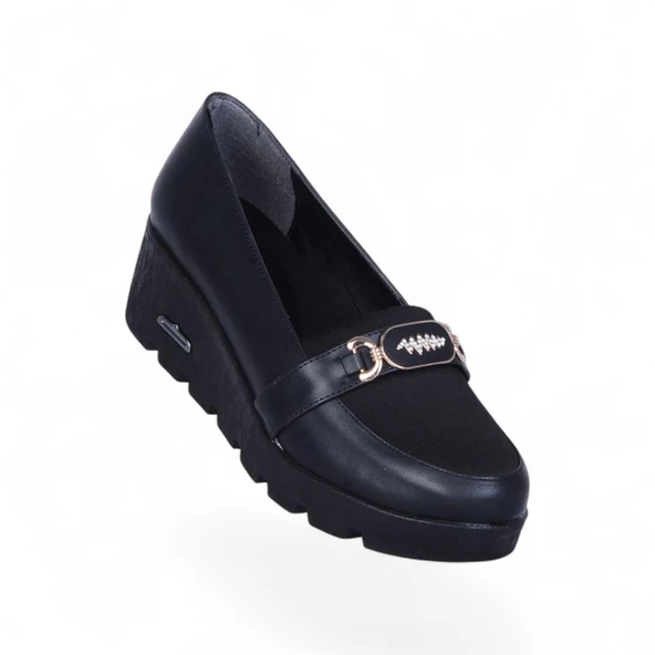 Ayakcenter Esrc-608 Siyah Kadın 7Cm Topuklu Ayakkabı ürün görseli