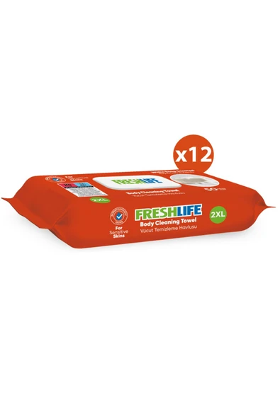FRESHLİFE Vücut Temizleme Havlusu 12x50 (600 Yaprak) - 2