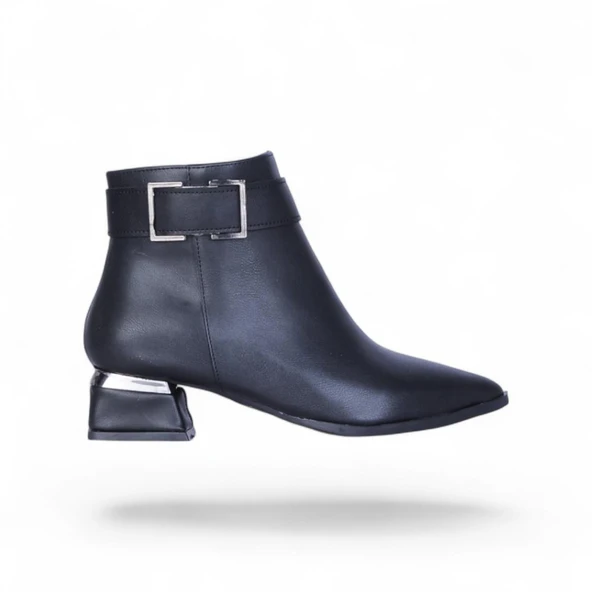 Scarletta S16 Cilt Siyah 4Cm Kadın Topuklu Bot - Resim 2