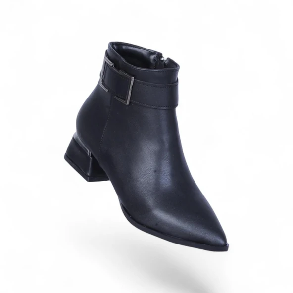Scarletta S16 Cilt Siyah 4Cm Kadın Topuklu Bot ürün görseli 1