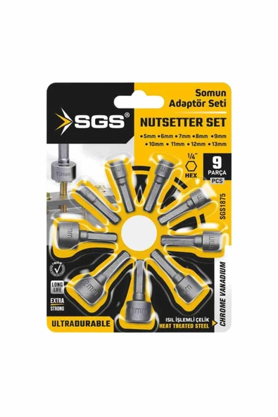 Sgs Somun Adaptörü Seti 9 Parça ürün görseli