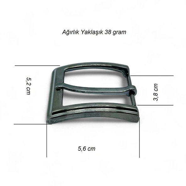 Kemer Tokası 3,8 cm Siyah Nikel1 Adet - 5