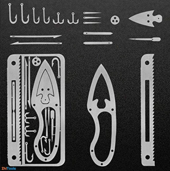 Zhltools Çok Fonksiyonlu Hayatta Kalma Balıkçı Kiti - Resim 4