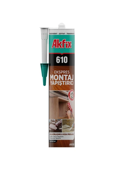 Akfix 610 Pu Dolap Toplama Yapıştırıcısı Sıvı Çivi 280 Ml Şeffaf ürün görseli