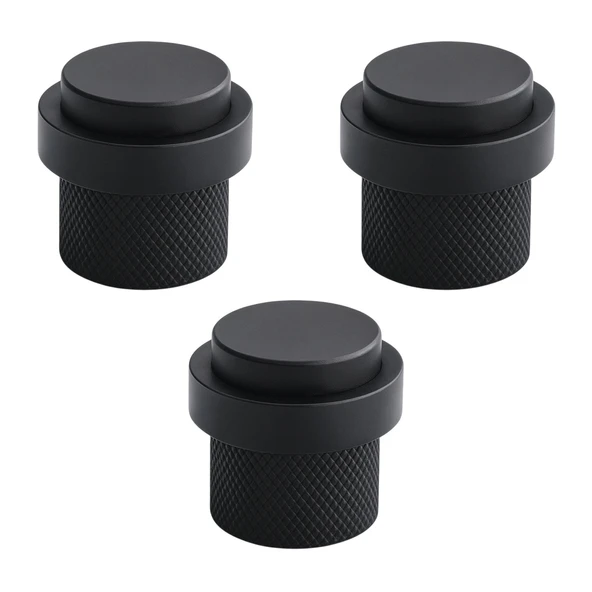 Modern Siyah Kapı Stoperi 3’lü Set Tırtık Model Vidalı Montaj Kauçuklu Kapı Tamponu Sessiz Durdurucu - Resim 7