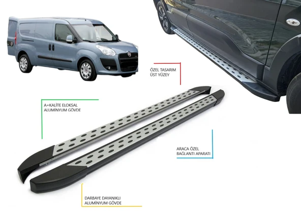 DOBLO MAXİ UZUN ŞASE NOKTALI YAN BASAMAK 2010 2011 2012 2013 2014 2015 2016 2017 2018 2019 2020 2021 ürün görseli 1