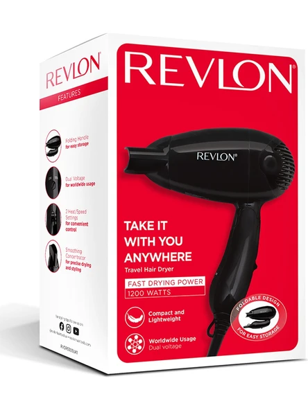 RVDR5305 1200 W Seyahat Tipi Saç Kurutma Makinesi - 3