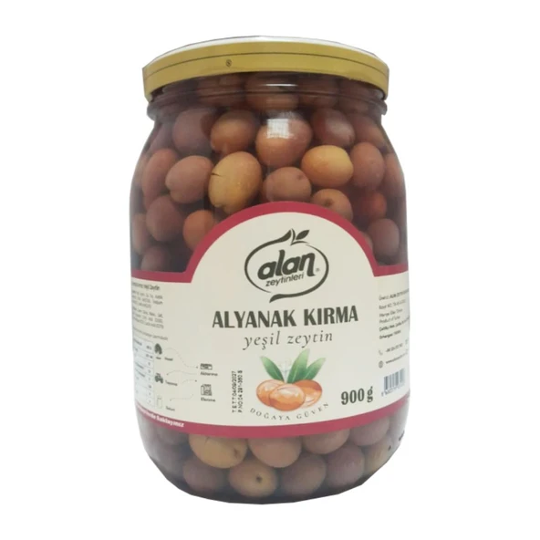 Alan Alyanak Yeşil Zeytin S 291-350 Kalibre 900 g e ürün görseli 1