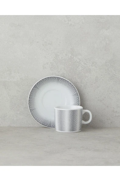 Elisa Porselen Kahve Fincan Takımı 12 Parça 6 Kişilik Siyah - 2