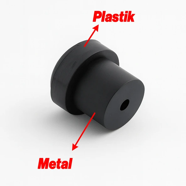 Siyah Metal Kapı Stoperi 3’lü Set Düz Model Vidalı Montaj Kauçuk Kapı Tamponu Durdurucu Koruyucu - Resim 5