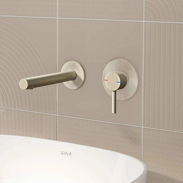 Vitra Origin Ankastre Lavabo Bataryası A4258134 Fırçalı Nikel - 2