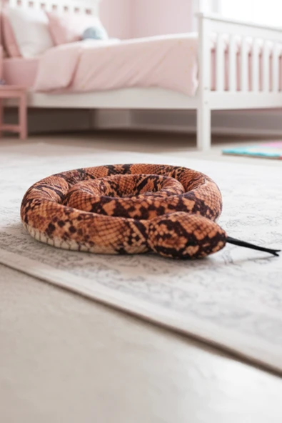 Peluş Yılan Oyuncak Gerçekçi Figür Yılan Hediyelik Oyuncak - 6