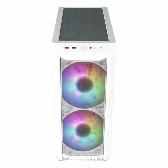 Cooler Master HAF 500 USB 3.2 ARGB eATX Mid Tower Beyaz Kasa - Resim 3