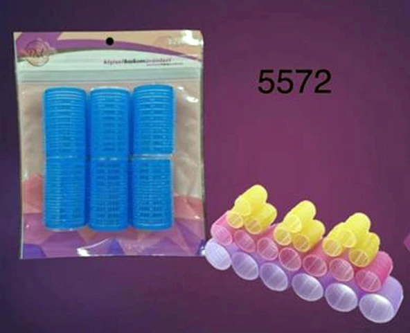 DVL 5572 - Cırtlı Bigudi 6 lı 3 cm Çap x 6 cm Uzunluk - 1
