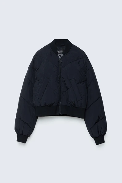 Stradivarius Şişme Bomber Ceket - Resim 5