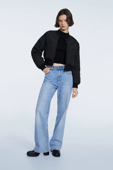 Stradivarius Şişme Bomber Ceket - Resim 2