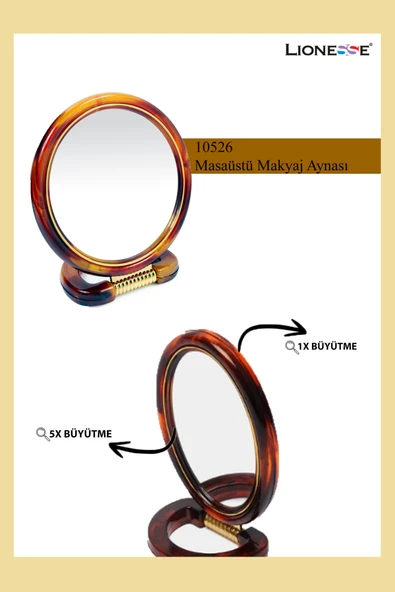 Tarko Lionesse 10526 Çift Taraflı Bütüeçli Oval Ayna - 2