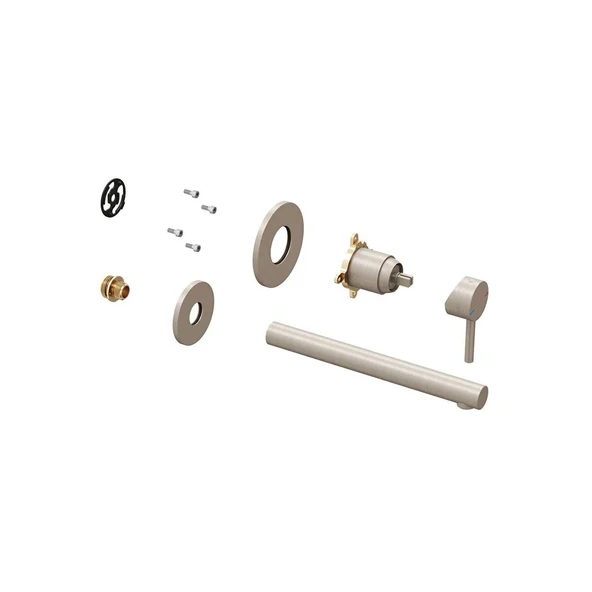 Vitra Origin Ankastre Lavabo Bataryası A4258134 Fırçalı Nikel - 4