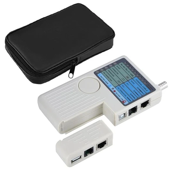 Powermaster PM-20629 RJ11-RJ45-USB-BNC Kamera Kablo Test Cihazı