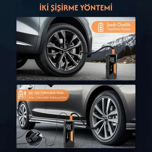Rico 022-RC4076 Şarjlı Dijital Hava Kompresörü - 2