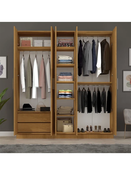 5 Kapaklı Gardırop 200cm  PETRA - Resim 2