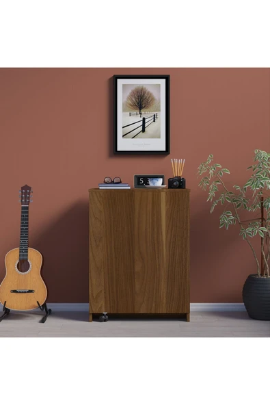 Çalışma Odası Fonksiyonel Kitaplık + Katlanır Masa MD002  Nevada - Resim 3