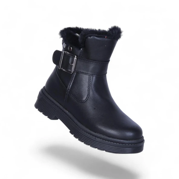 Skuaıter 24064 Plct Cilt Siyah Kız Çocuk Düz Bot ürün görseli 1