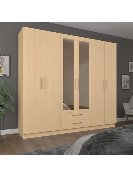 6 Kapaklı Gardırop 240cm  Akça Ağaç ürün görseli