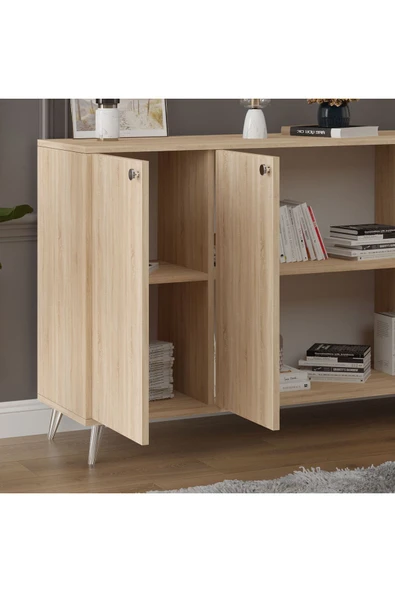 4 KAPAKLI KONSOL  Sonoma - Resim 4