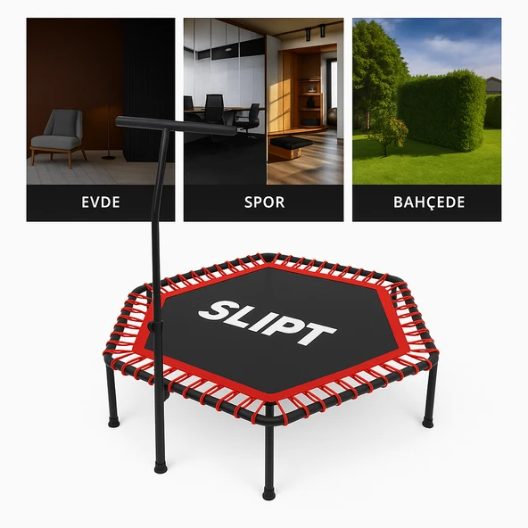 CKSpor Tutunmalı Trambolin 135 Cm ''(54 Inç) Tutunmalı Step Trambolin Egzerisiz Trambolini - 6