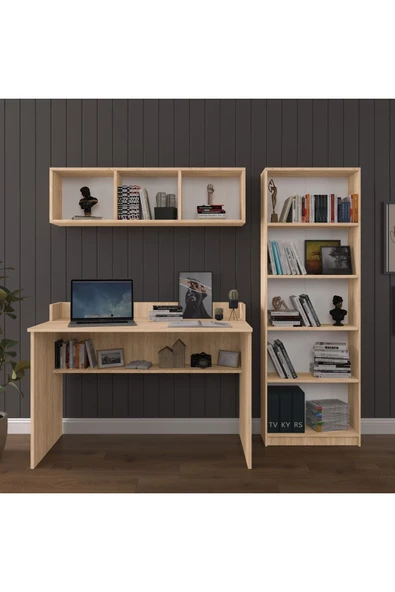 Çalışma Masası Seti Çmt001  sonoma - Resim 2
