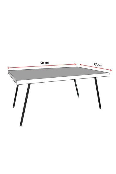 Katlanır Laptop Sehpası Seyyar Kahvaltı Sehpası Çalışma Masası  NEVADA - Resim 4