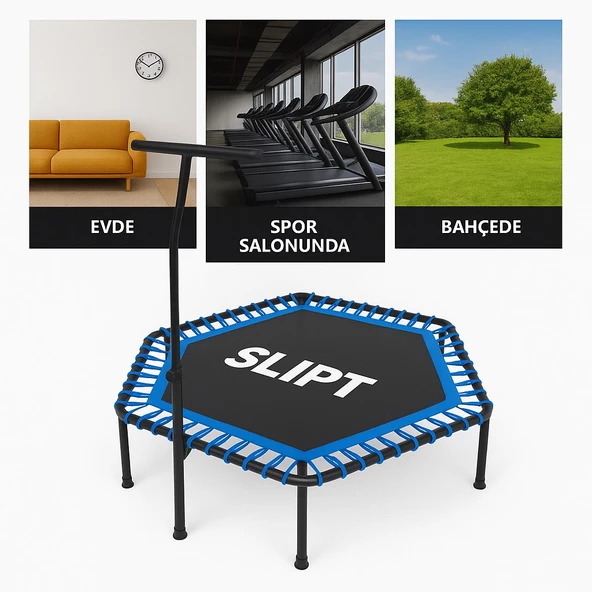 CKSpor Tutunmalı Trambolin 135 Cm ''(54 Inç) Tutunmalı Step Trambolin Egzerisiz Trambolini - Resim 8