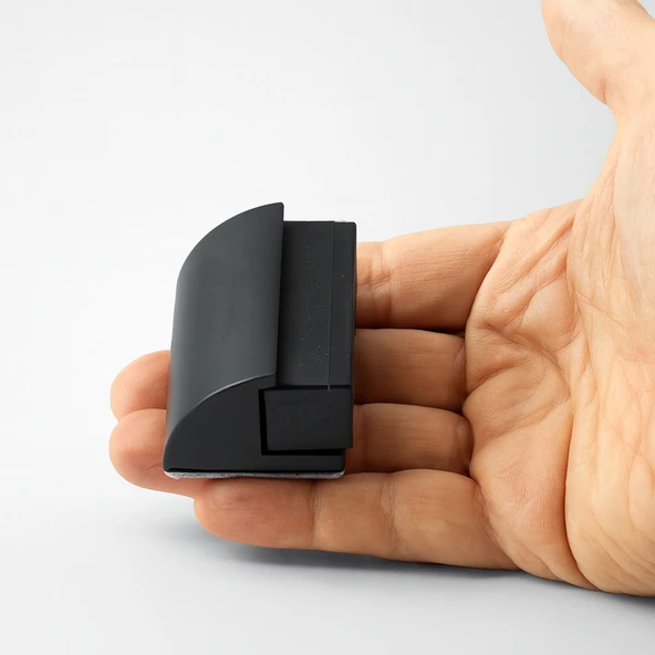 Metal Kapı Stoperi 3’lü Set Siyah Oval Model Güçlü Yapışkanlı Kauçuk Kapı Tamponu Durdurucu Koruyucu - Resim 7