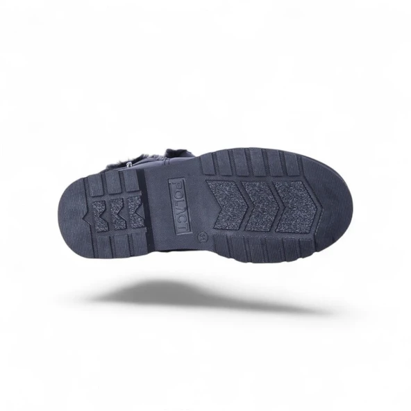 Skuaıter 24064 Plct Cilt Siyah Kız Çocuk Düz Bot - Resim 4