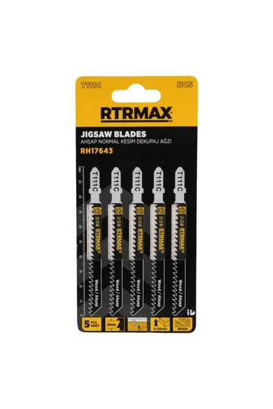 Rtrmax Rh17643 Ahşap Kesim Normal Dekupaj Ağzı 5'li set 100 mm. - Resim 2