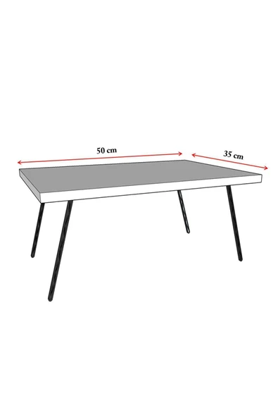 Katlanır Laptop Sehpası Seyyar Kahvaltı Sehpası Çalışma Masası  SAFİR MEŞE - Resim 4