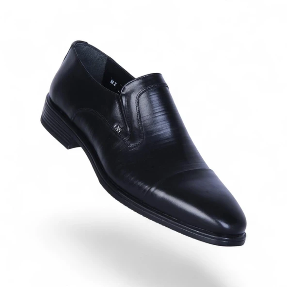 Censay 525 Siyah Antik Kauçuk %Deri Erkek Klasik Ayakkabı ürün görseli 1