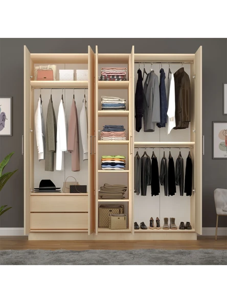 5 Kapaklı Gardırop 200cm  Akça Ağaç - Resim 2