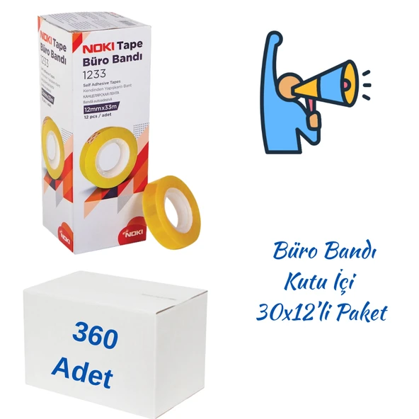 Noki Büro Bandı 12X33 1233 360 Adet