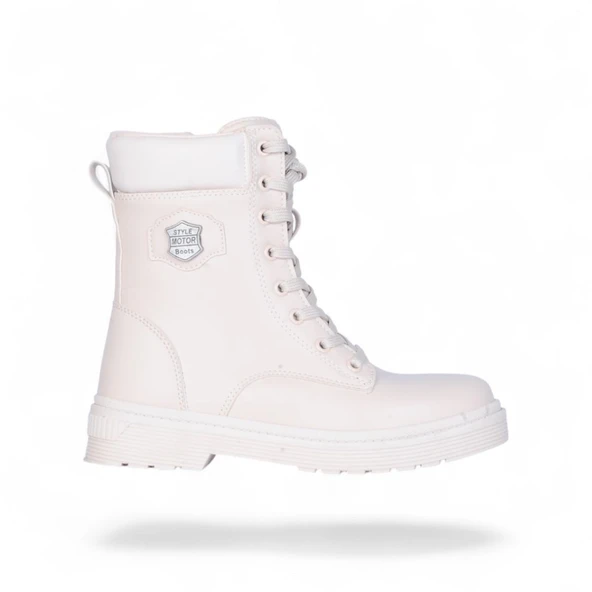 Skuaıter 24070 Plct Bej Kadın Düz Bot - Resim 2