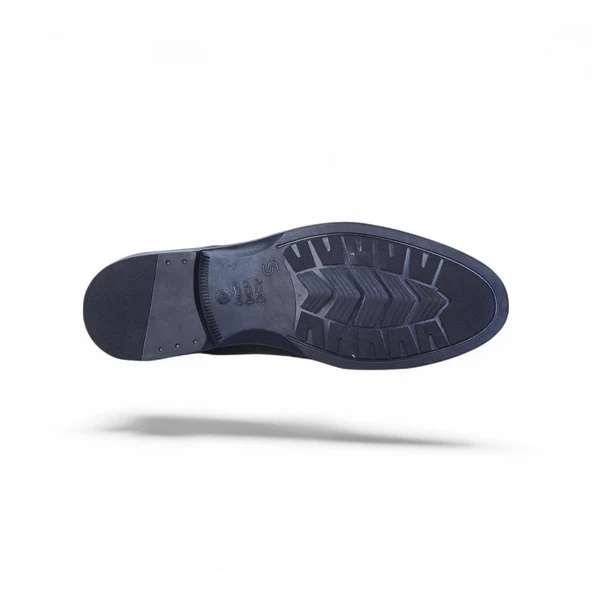 Censay 320 Siyah Zigana Kauçuk %Deri Erkek Klasik Ayakkabı - Resim 4