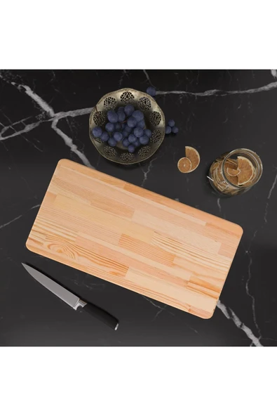 Doğal Sunum Servis Et Kesme Tahtası  ÇAM ürün görseli