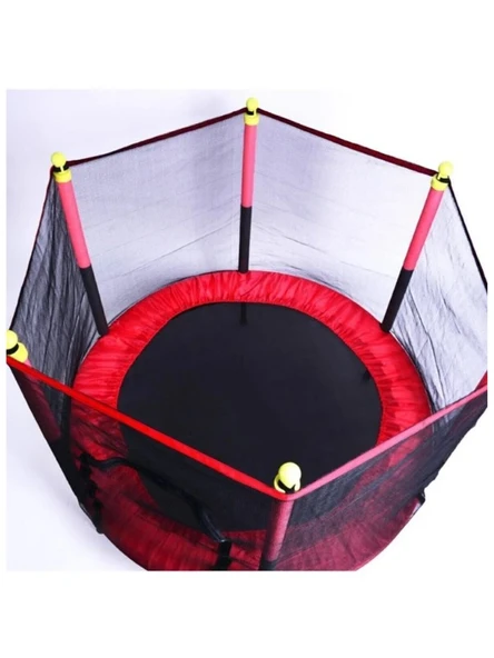 CKSpor Fileli Büyük Boy Trambolin 140 Cm Çap Korumalı Kolay Kurulum CKS448 - Resim 12