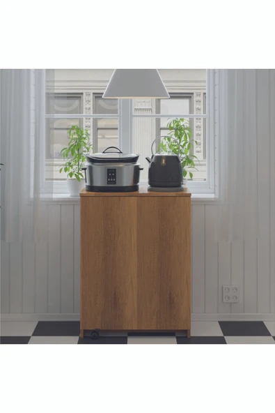 Mutfak Fonksiyonel Kiler Dolabı  Katlanır Masa  Petra - Resim 4