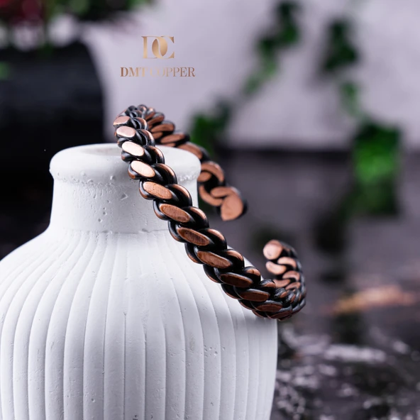 Dmt Copper Home %100 El Yapımı Bakır Bileklik,Doğal Antibakteriyel Bakır Bileklik, Sağlık Dostu Şık Tasarım IŞIKLI KUTULU - 1