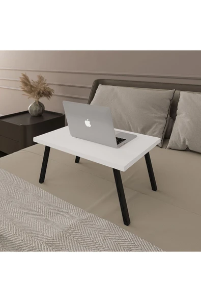 Katlanır Laptop Sehpası Seyyar Kahvaltı Sehpası Çalışma Masası  BEYAZ ürün görseli